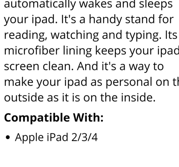 APPLE SMART LEATHER COVER FOR APPLE IPAD ORIGINAL RED BLACK - Picture 4 of 14